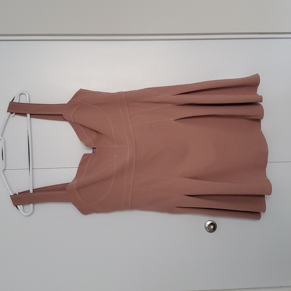 NWT Asos contrast stitch corset pleated mini skater dress - Picture 1 of 10